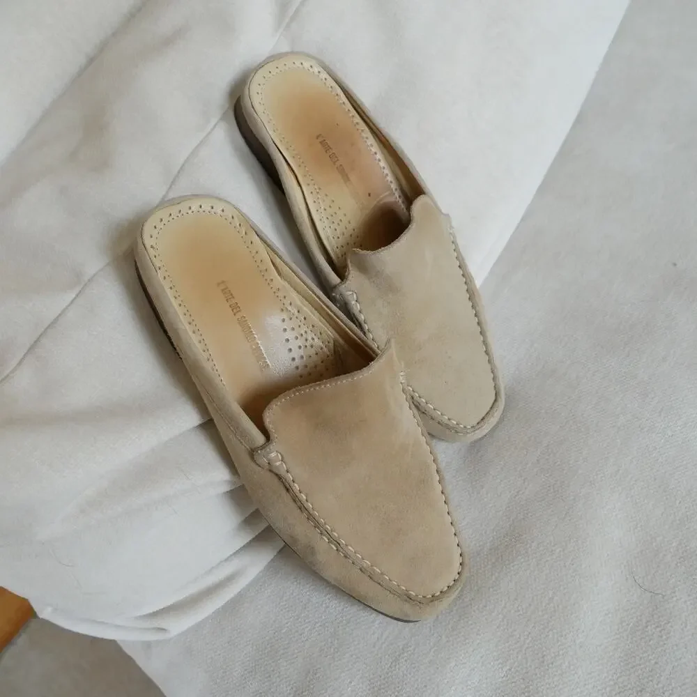 L’ARTE DEL SANDALO CAPRESE Loafer suede mule slide made in Italy 38 or 7.5 - Picture 10 of 15